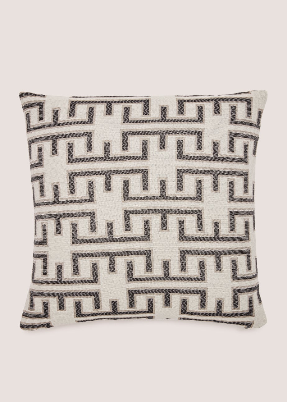 Monochrome Maze Cushion (43cm x 43cm)