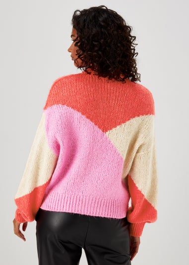 JDY Kilian Multicoloured Long Sleeve Knit Jumper