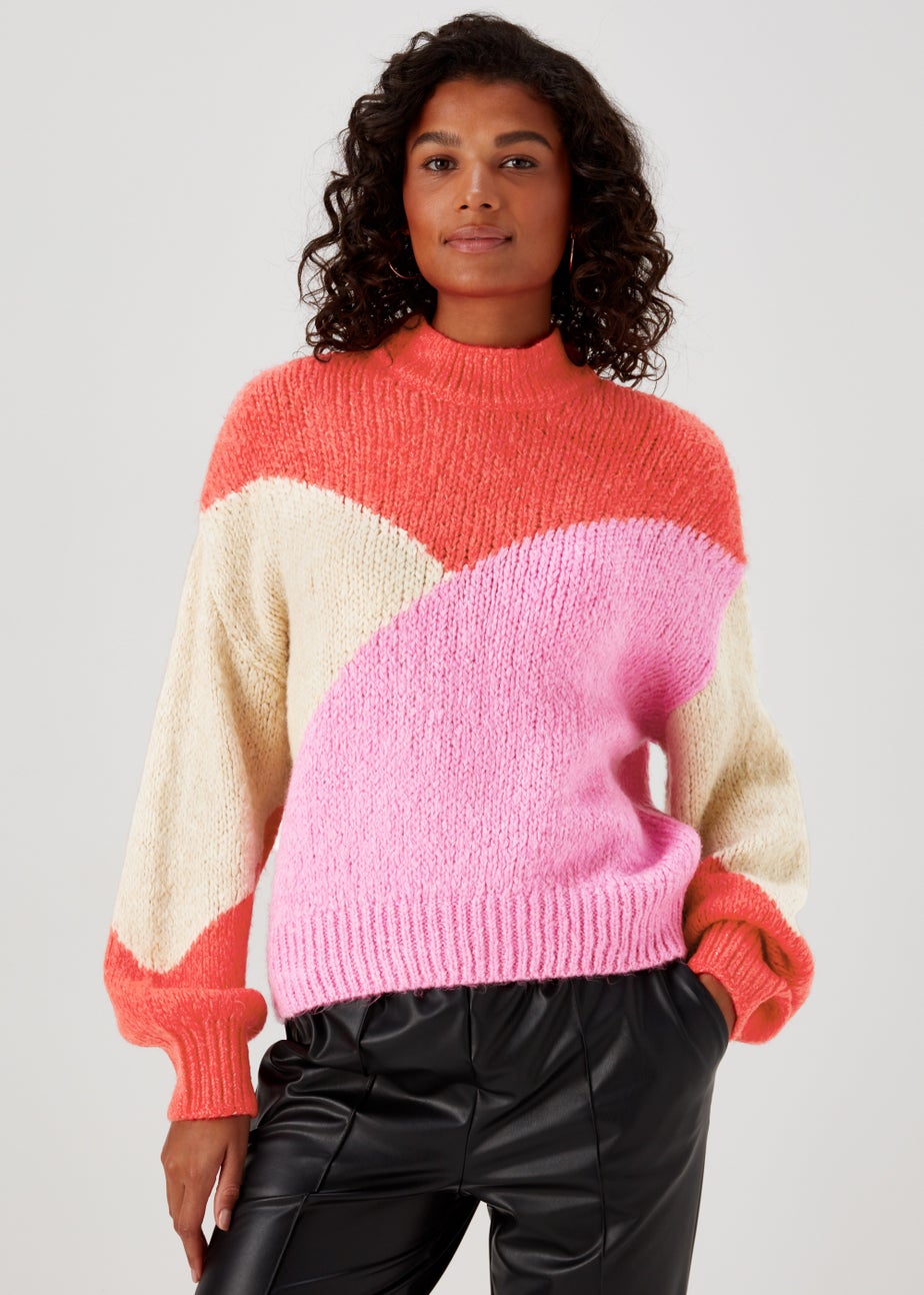 JDY Kilian Multicoloured Long Sleeve Knit Jumper