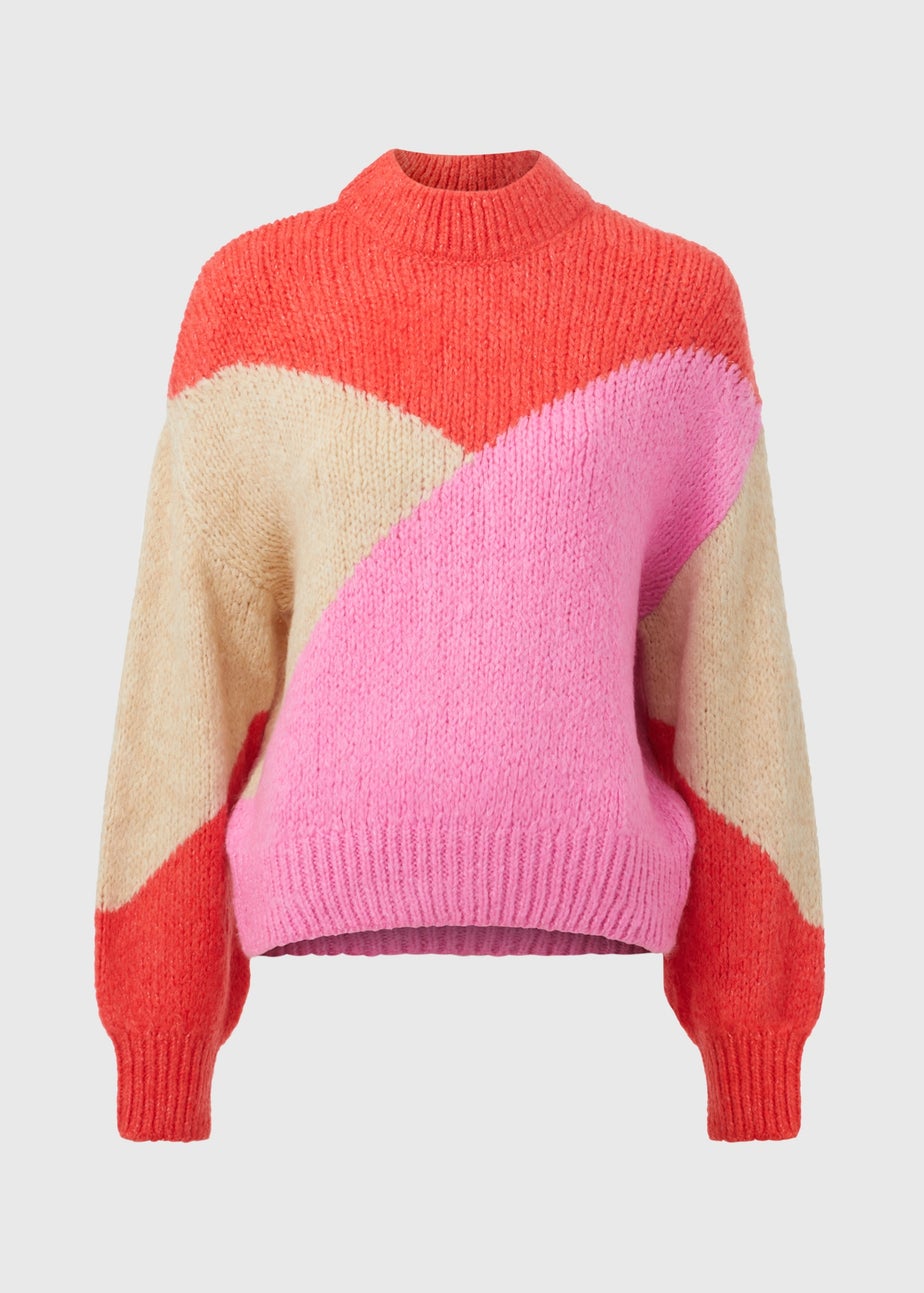 JDY Kilian Multicoloured Long Sleeve Knit Jumper