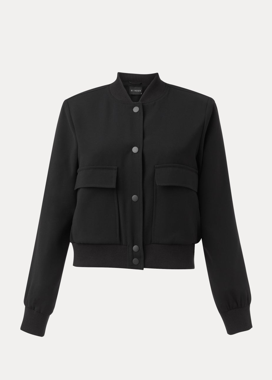 Et Vous Black Bomber Jacket