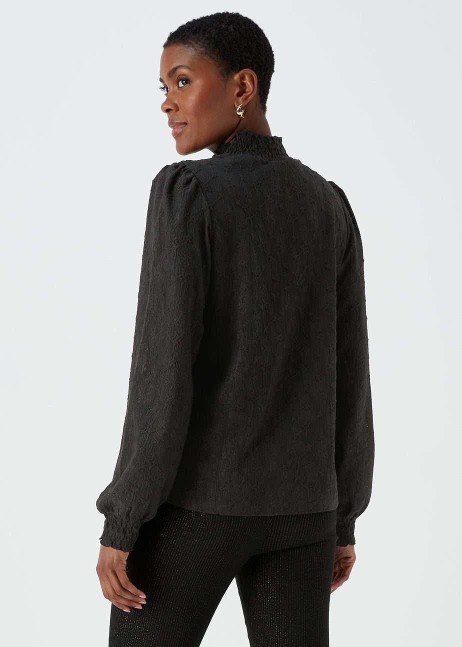 Black Star Cutwork Top