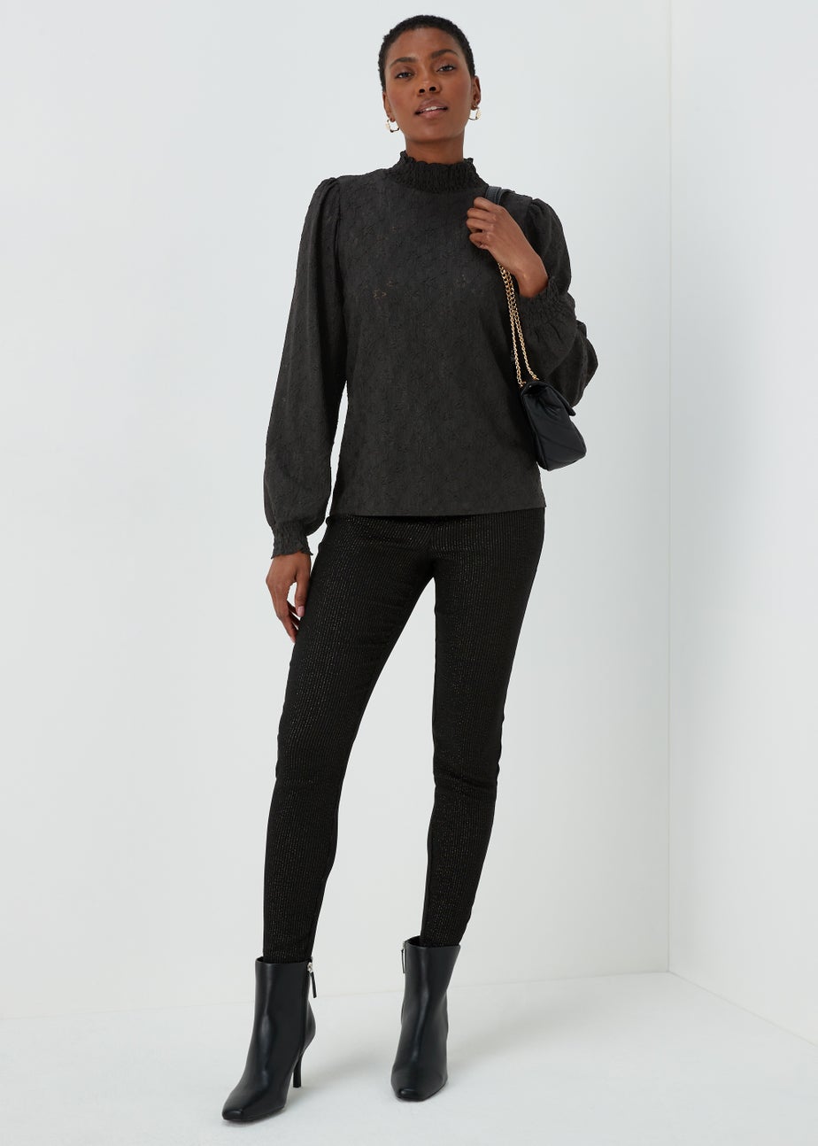 Black Star Cutwork Top