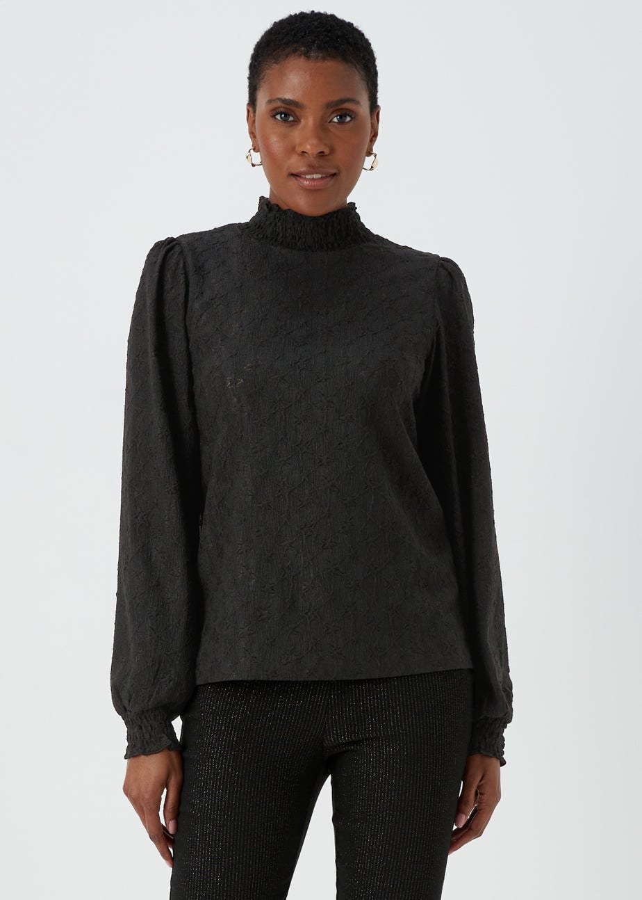 Black Star Cutwork Top