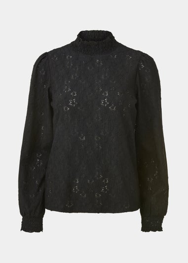 Black Star Cutwork Top