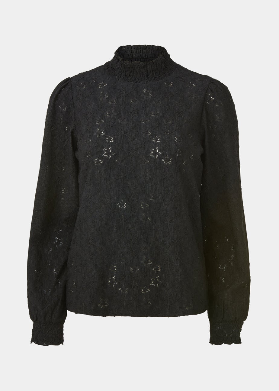 Black Star Cutwork Top