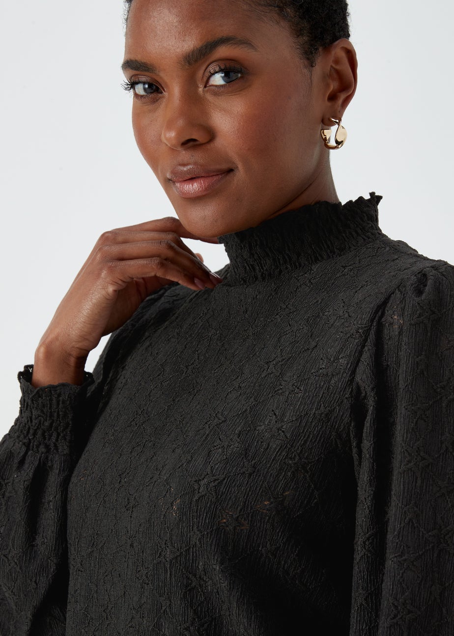 Black Star Cutwork Top