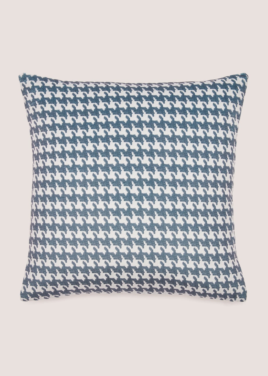 Silver Houndstooth Cushion (43cm x 43cm)