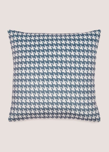 Silver Houndstooth Cushion (43cm x 43cm)