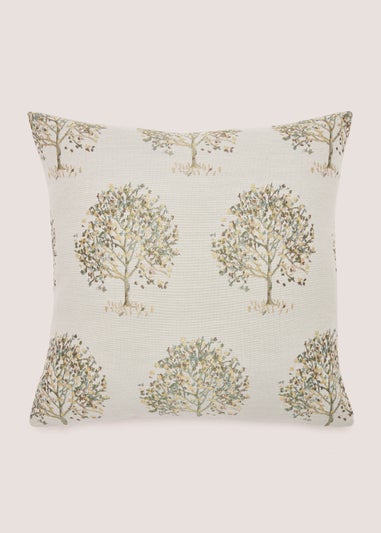 Green Tree Jacquard Cushion (43cm x 43cm)