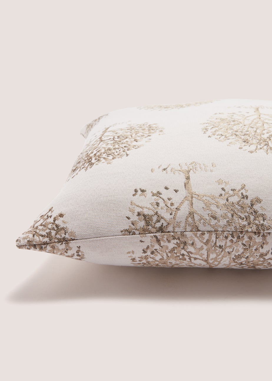 Neutral Tree Jacquard Cushion (43cm x 43cm)