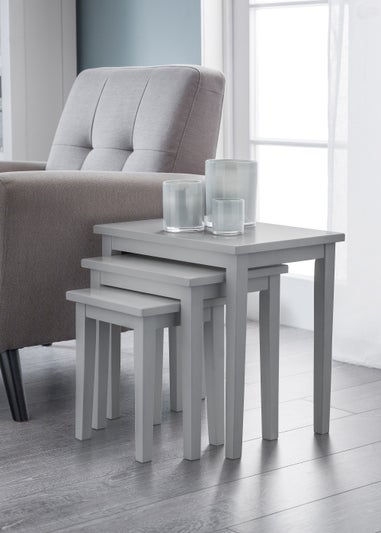 Julian Bowen Cleo Nest Of Tables Grey  (46 x 48 x 33 cm)