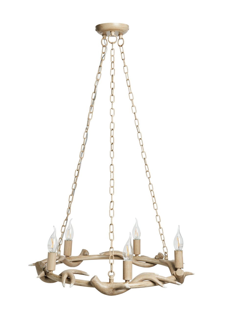 Inlight Antler Cartwheel 5L Chandelier (80cm x 62cm)