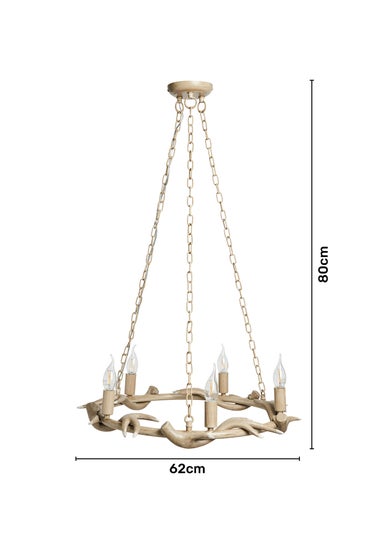 Inlight Antler Cartwheel 5L Chandelier (80cm x 62cm)