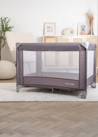 Red Kite Sleeptight Travel Cot Grey (70cm x 99cm x 70cm)
