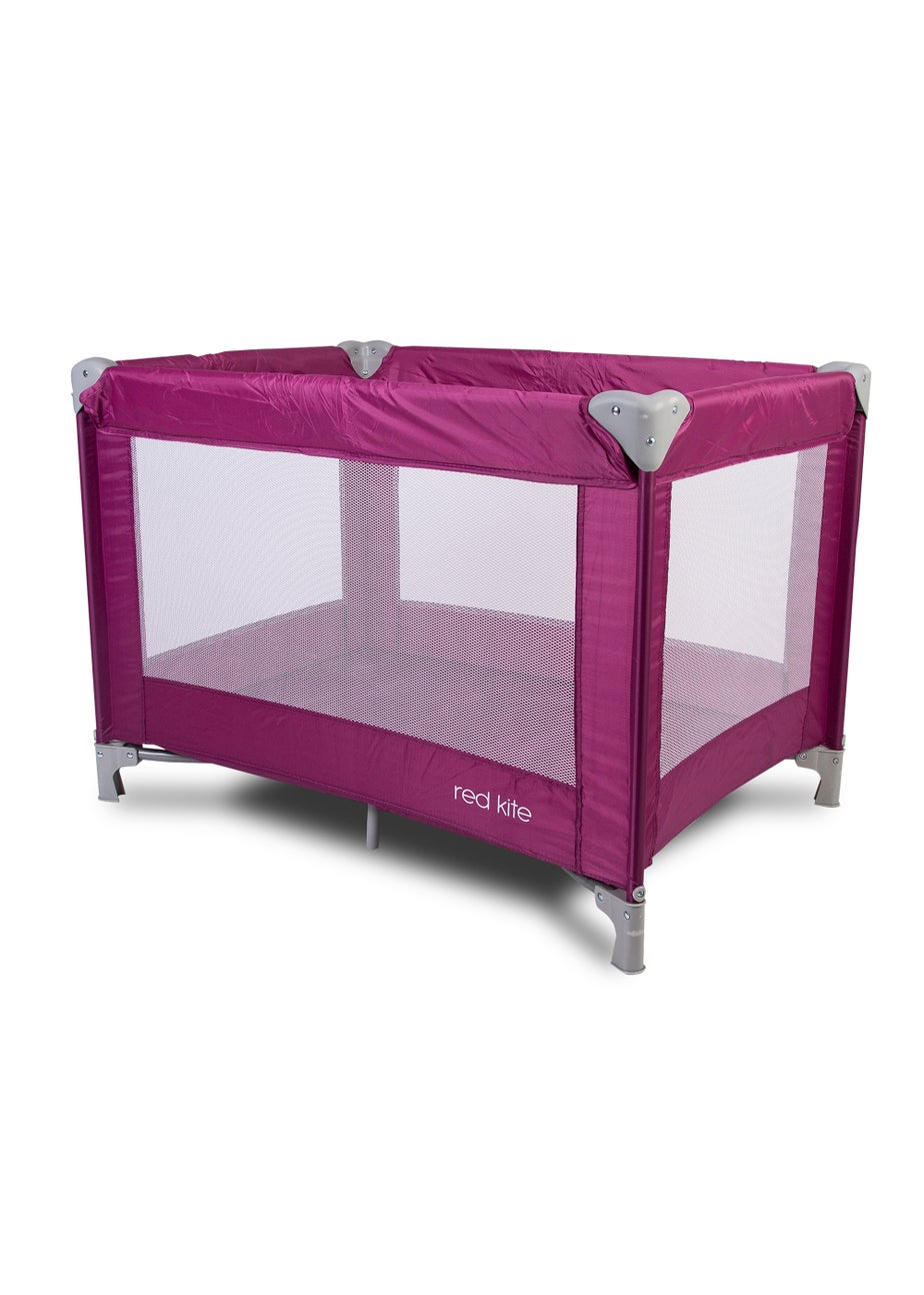 Red Kite Sleeptight Travel Cot Raspberry (70cm x 99cm x 70cm)