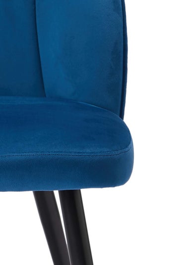 LPD Furniture Set of 2 Orla Dining Chairs Blue (815x625x540mm)