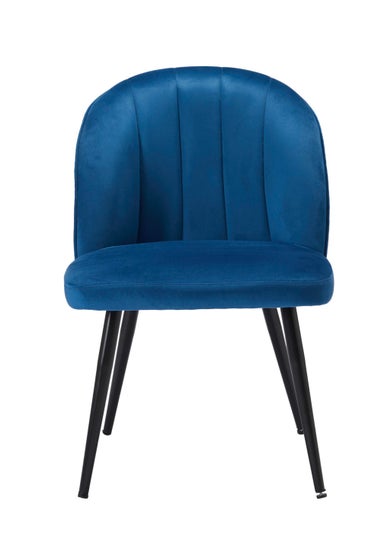 LPD Furniture Set of 2 Orla Dining Chairs Blue (815x625x540mm)