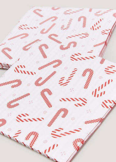 16 Pack Candy Cane Napkins (33cm x 33cm)
