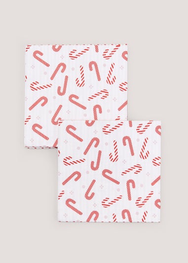 16 Pack Candy Cane Napkins (33cm x 33cm)