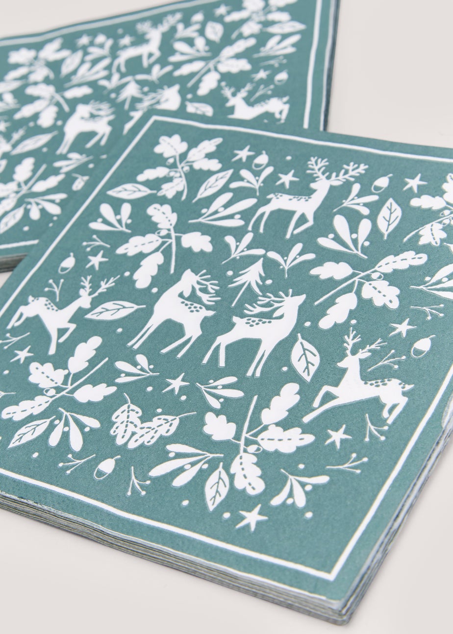 Green Stag Napkins (33cm x 33cm)