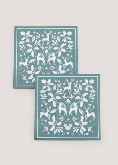 Green Stag Napkins (33cm x 33cm)