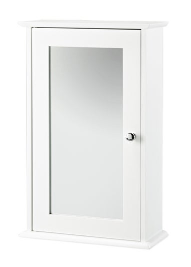 LPD Furniture Alaska Wall Cabinet With Mirror White (530x150x340mm)