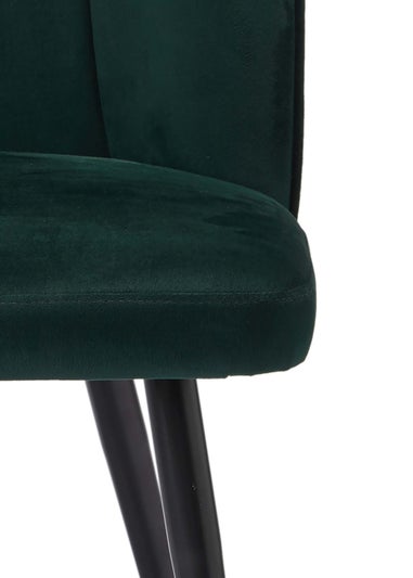LPD Furniture Set of 2 Orla Dining Chairs Green (815x625x540mm)