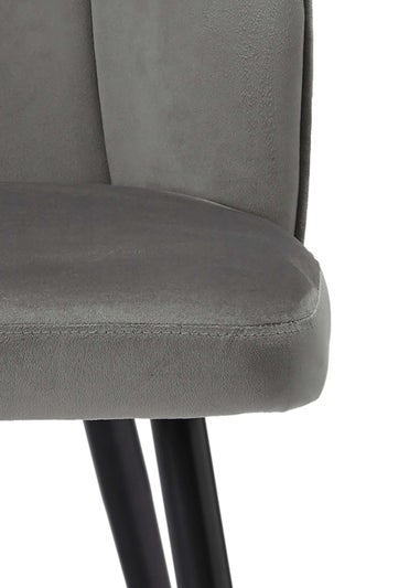 LPD Furniture Set of 2 Orla Dining Chair Grey (815x625x540mm)