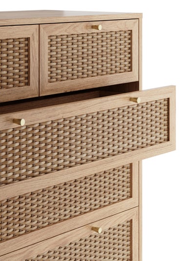 LPD Furniture Bordeaux 6 Drawer Chest (1090x390x850mm)