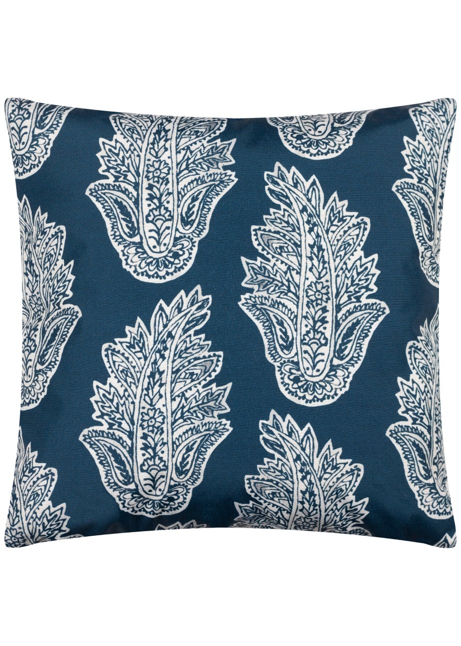 Paoletti Kalindi Paisley Outdoor Filled Cushion (43cm x 43cm x 8cm)