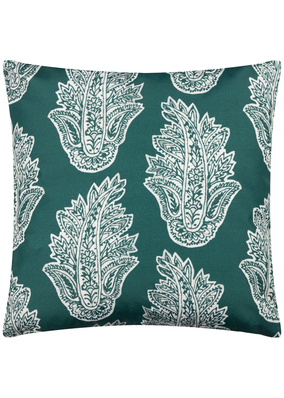 Paoletti Kalindi Paisley Outdoor Filled Cushion (43cm x 43cm x 8cm)
