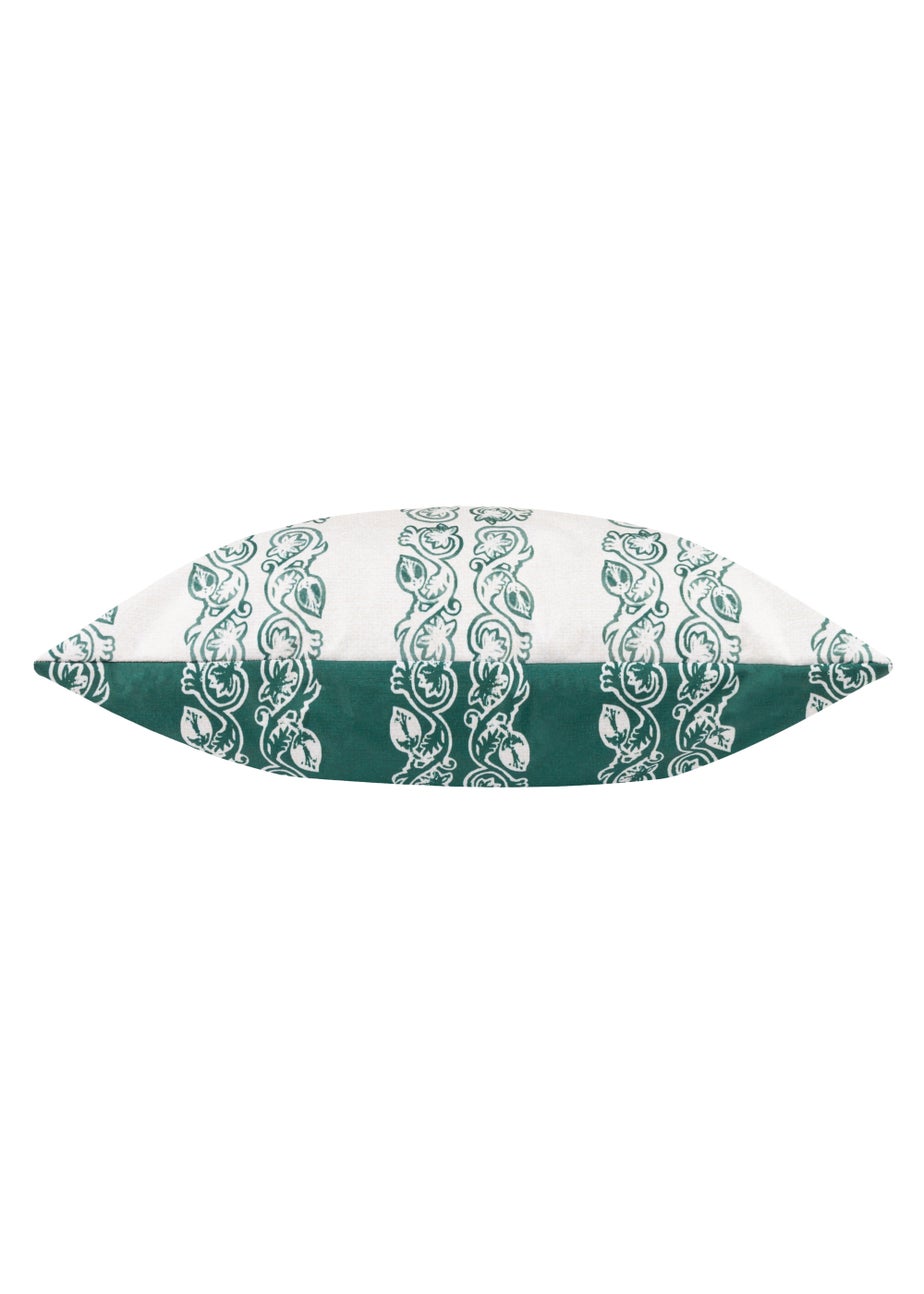 Paoletti Kalindi Stripe Outdoor Filled Cushion (55cm x 55cm x 8cm) Teal