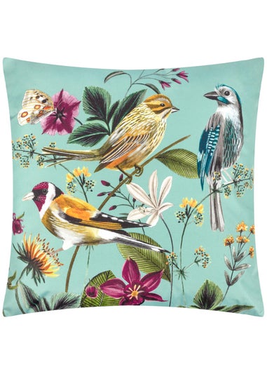 Wylder Nature Midnight Garden Birds Outdoor Filled Cushion (43cm x 43cm x 8cm)