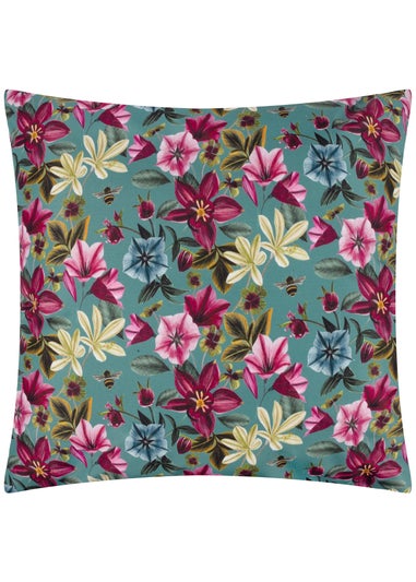 Wylder Nature Midnight Garden Bee Outdoor Filled Cushion (43cm x 43cm x 8cm)