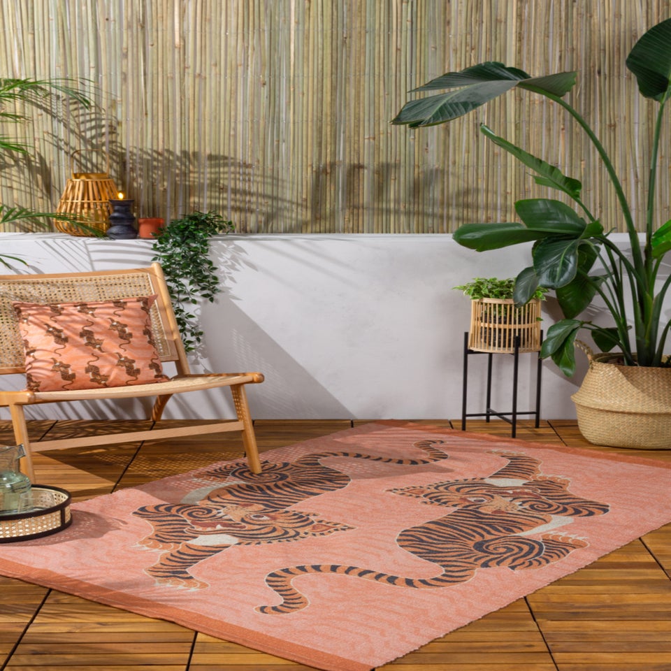 furn. Tibetan Tiger Washable Outdoor/Indoor Rug (120cm x 170cm)