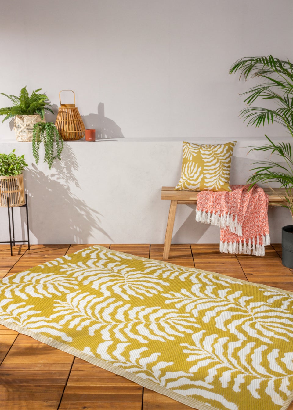 furn. Tocorico Reversible Outdoor Rug (120cm x 180cm) Mustard