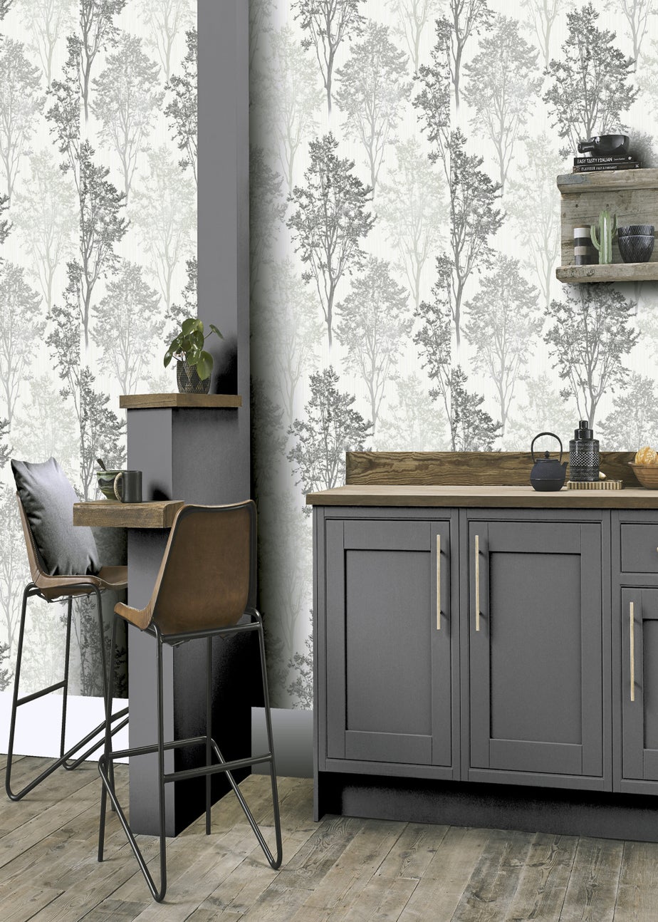 Arthouse Wildwood Mono Wallpaper