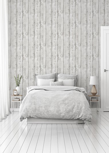Arthouse Metallic Washed Wood Wallpaper