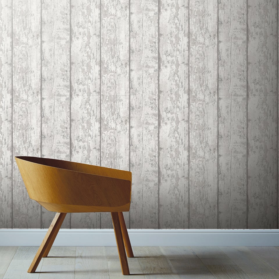 Arthouse Metallic Washed Wood Wallpaper