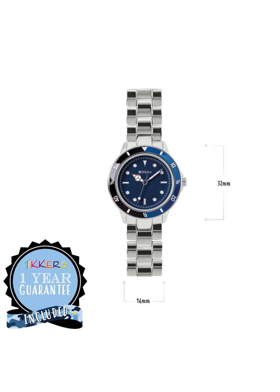 Kids Tikkers Silver Chain Link Watch