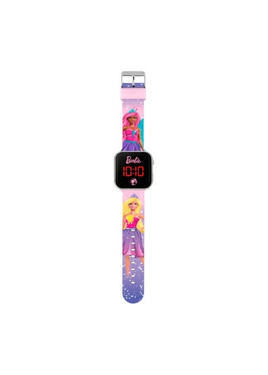 Kids Pink Barbie LCD Tracker Watch