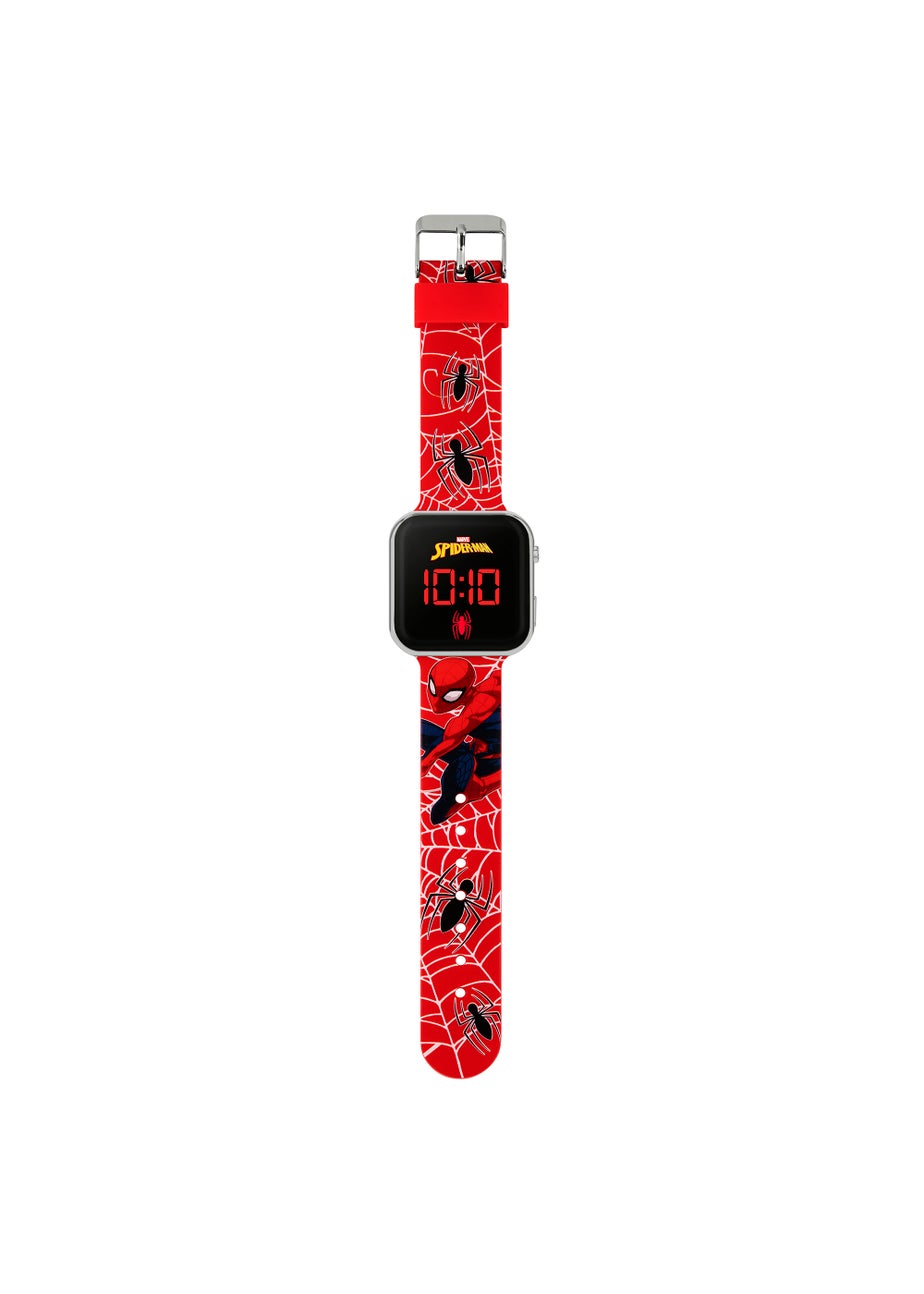 Kids Red Spider-Man LCD Tracker Watch