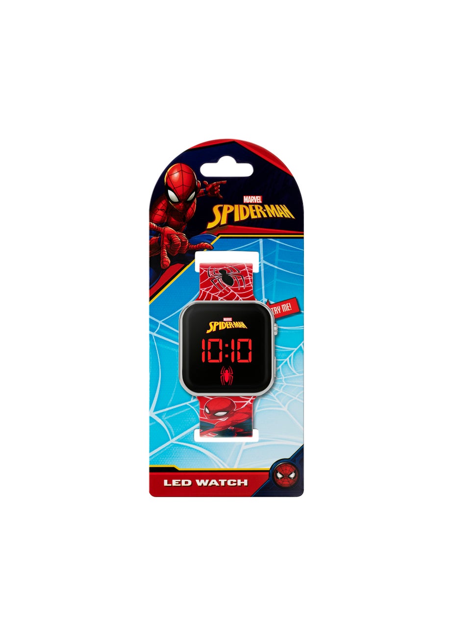 Kids Red Spider-Man LCD Tracker Watch
