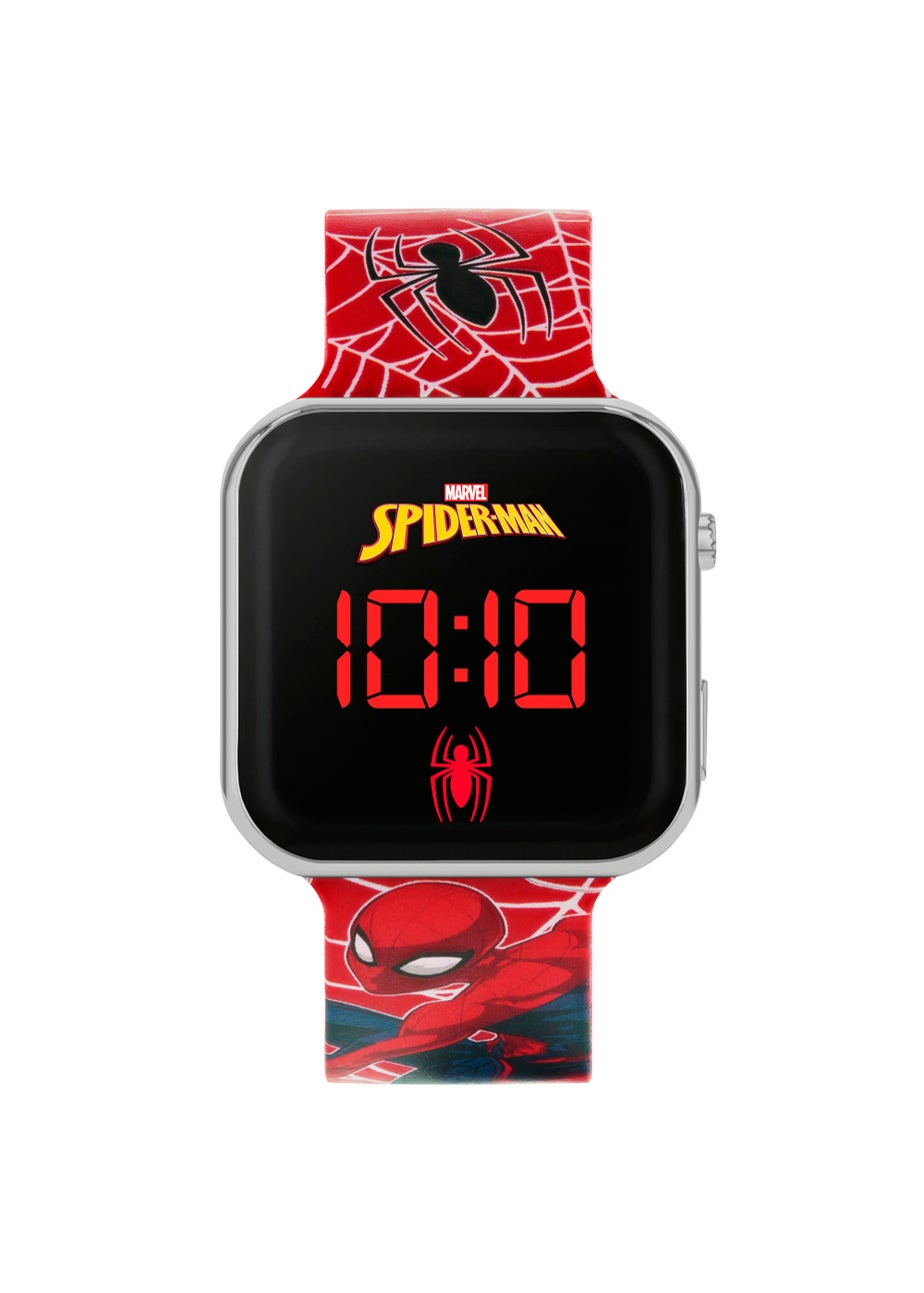 Kids Red Spider-Man LCD Tracker Watch