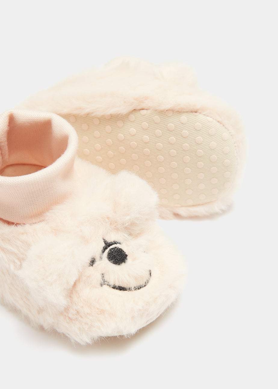 Beige Disney Winnie the Pooh Soft Sole Baby Slippers (Newborn-18mths)
