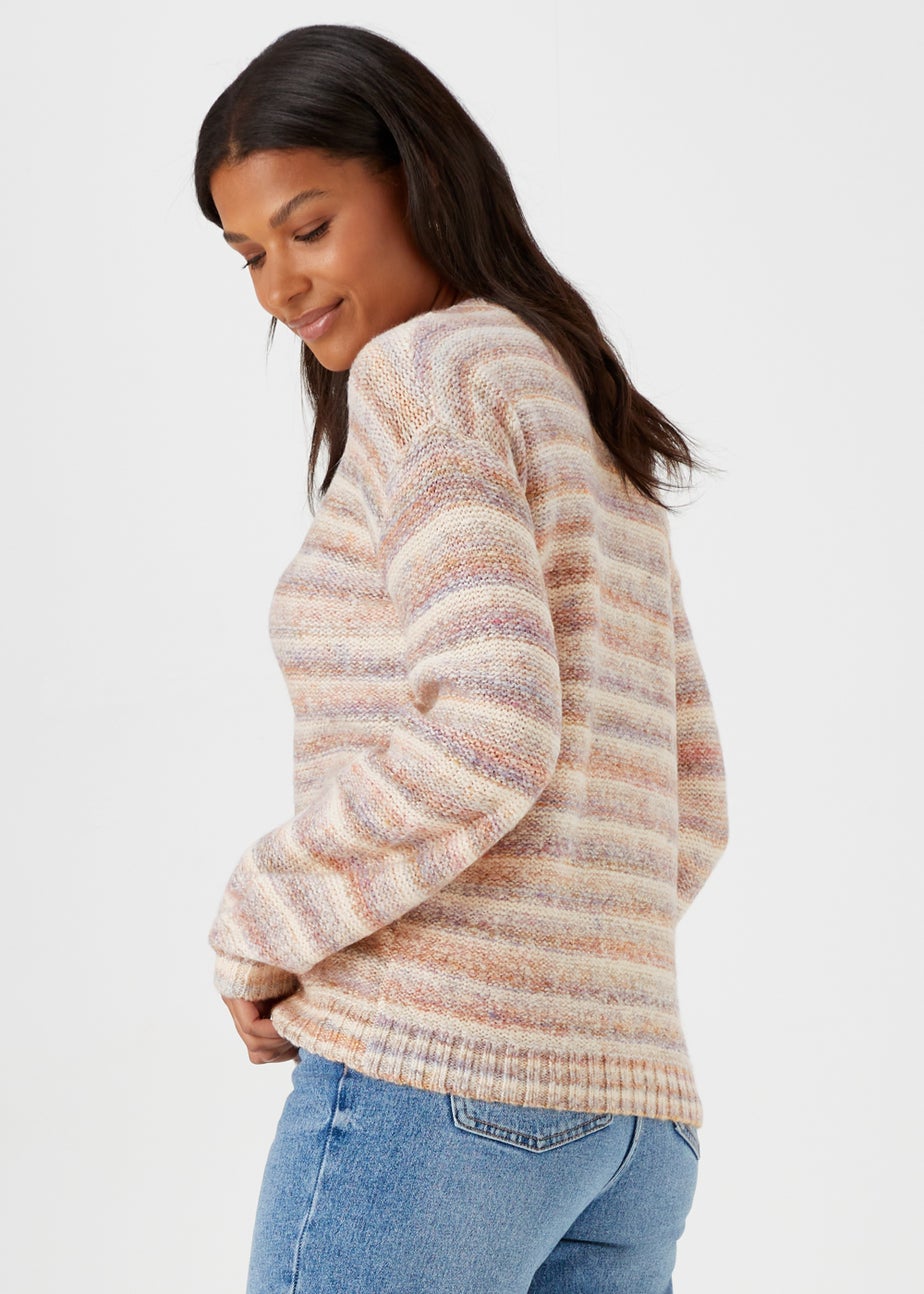 Multicoloured Stripe Yarn Jumper