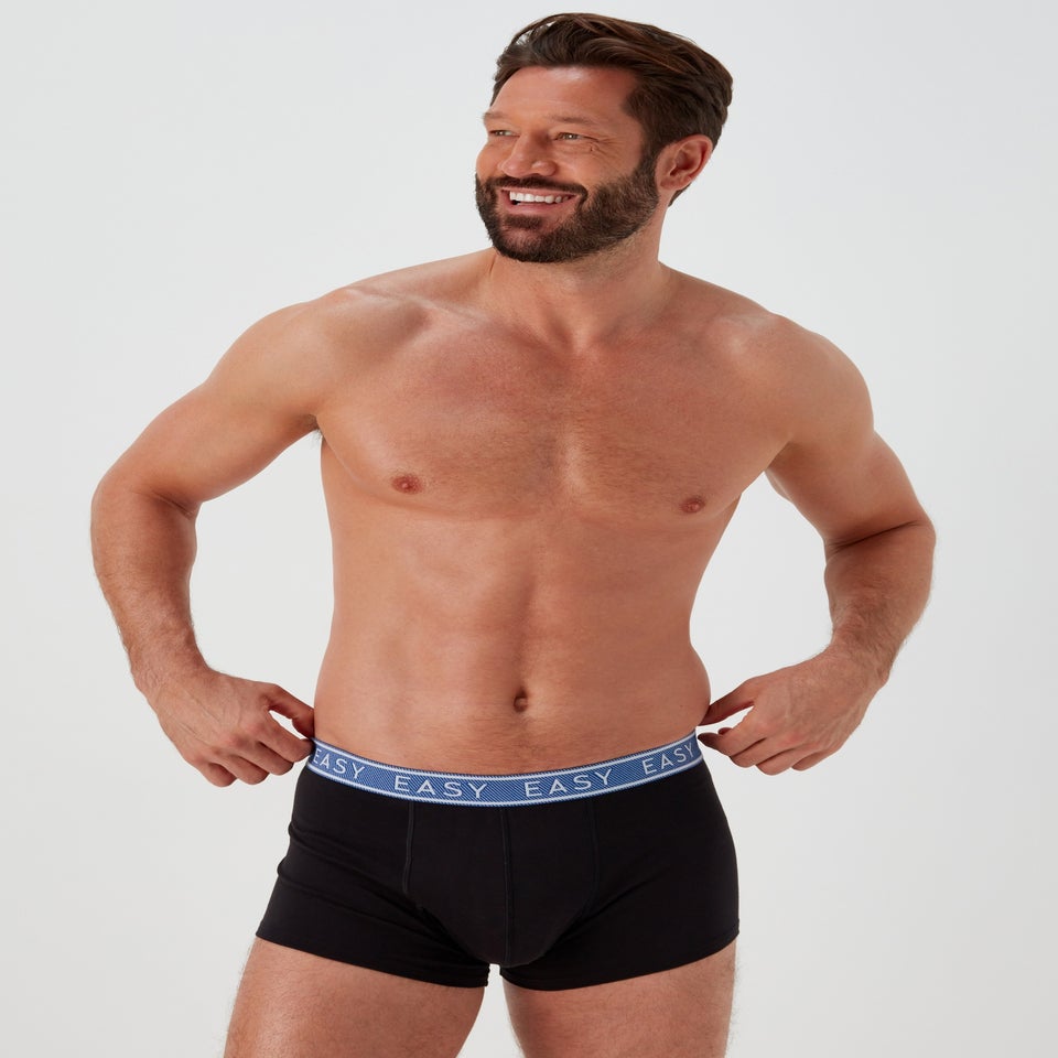 5 Pack Black Waistband Hipsters