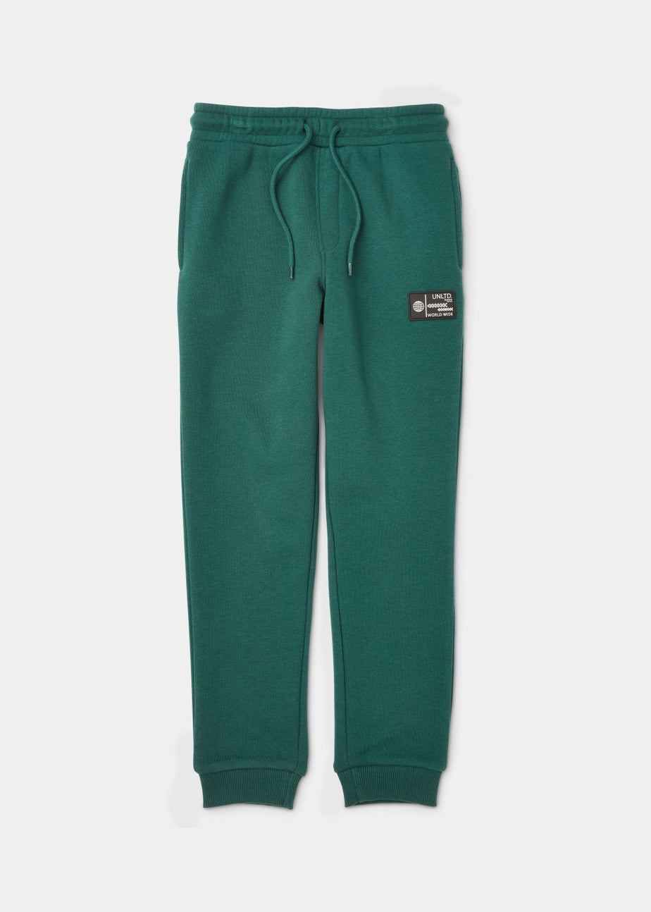 Boys Green Future Logo Joggers (4-12yrs)