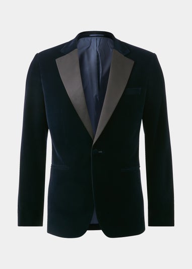 Taylor & Wright Navy Velvet Blazer